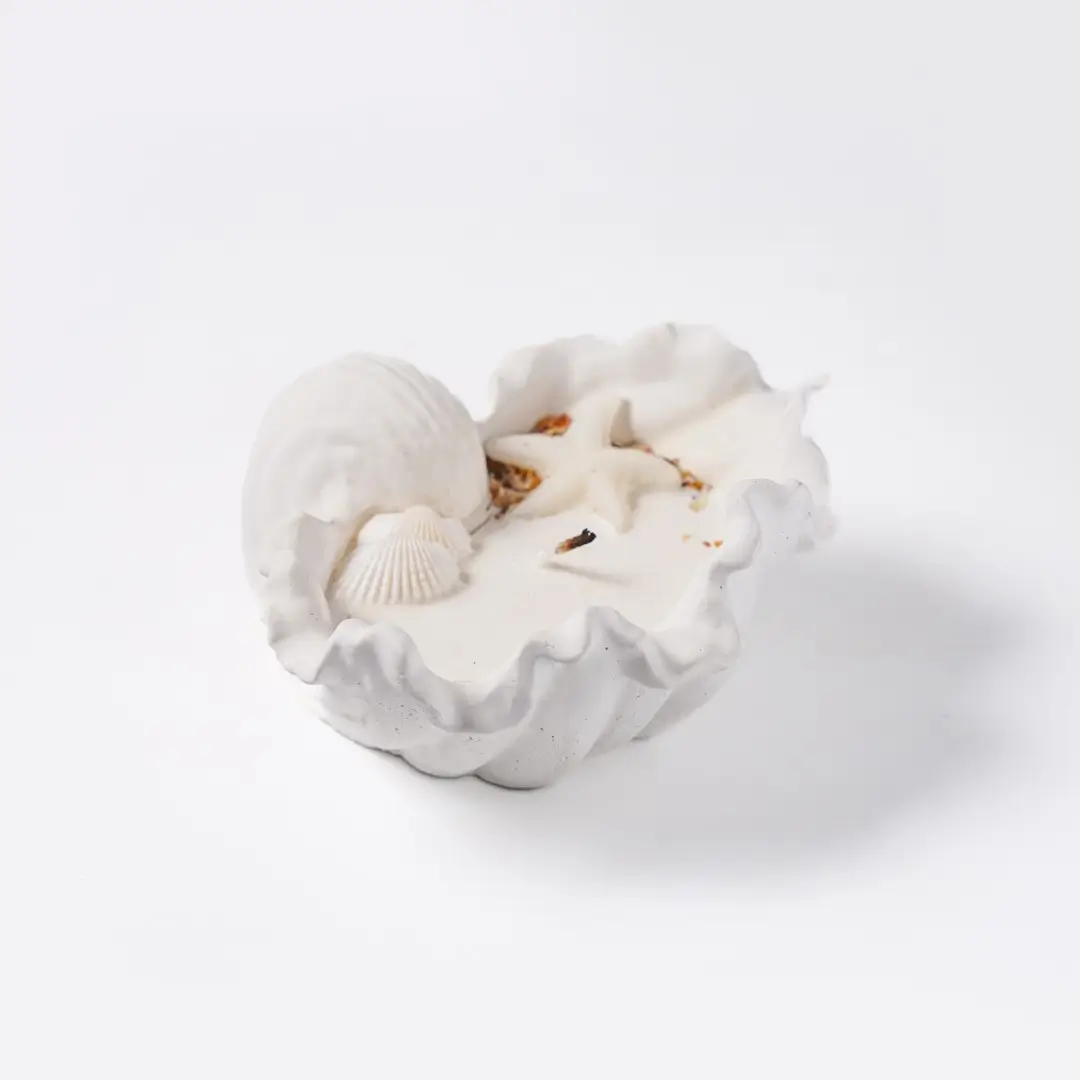 White Shell Candle - Image 2