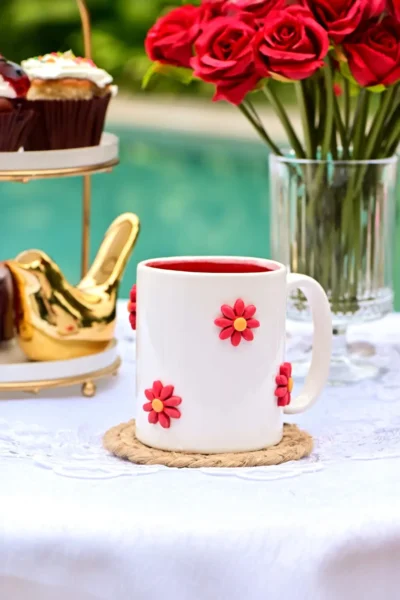 Red Chrysanthemum Mug