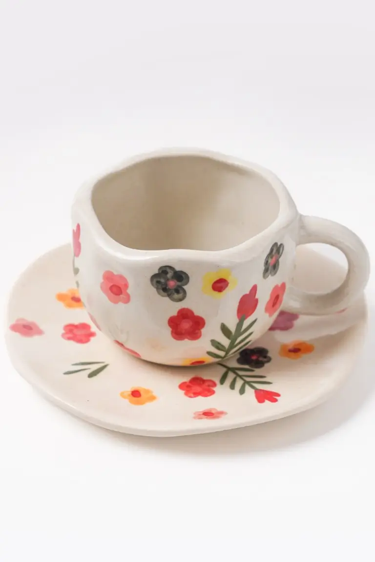 Floral Cup Saucer - Image 2